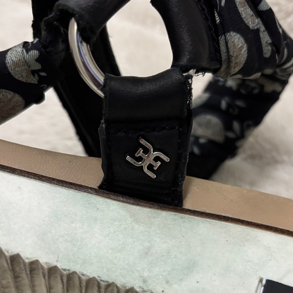 Sam Edelman Ashie Anthropologie Floral Scarf Black Boho Sandals Size 9.5 - Picture 8 of 16